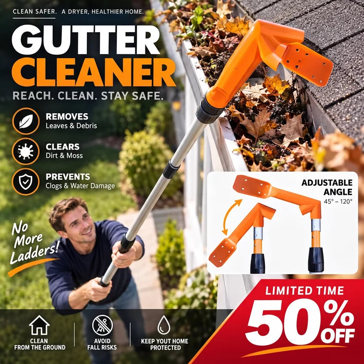 LIMITED‑TIME 50% OFF! ✨ No-Climb Gutter Cleaning Tool